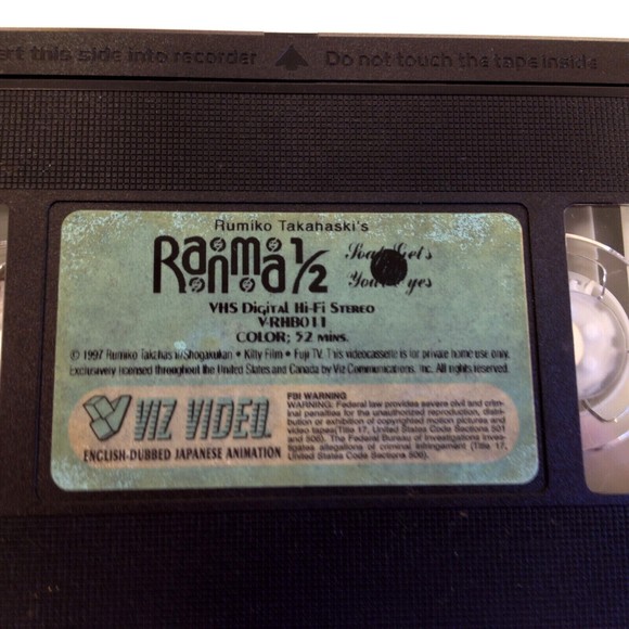 Vintage Ranma 1/2 Soap Gets in Your Eyes VHS 1997 Anime English Dubbed V-RHB011 - Picture 3 of 10